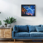 Vue nocturne à la lanterne - Toile roulée