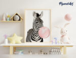 Zèbre et Chewing gum - Toile roulée